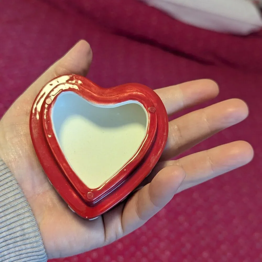 Heart Shaped Jewelry Box Our Name Is‎ Mud I love you From The Bottom Of My Heart